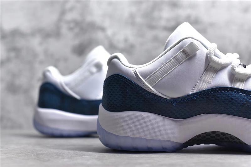 PK GOD Air Jordan Retro XI 11 LOW Navy Blue Snakeskin real snakeskin ready to ship